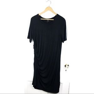 NWT : Simply Vera Vera Wang : size XL : short sleeve black asymmetrical dress